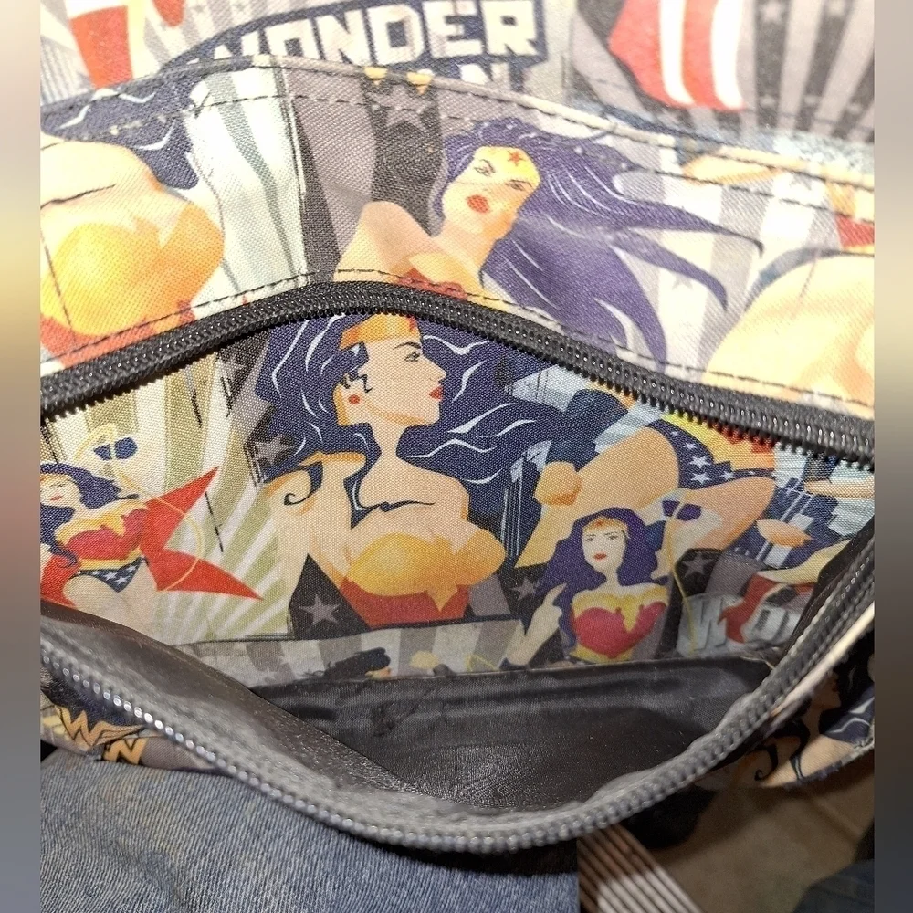 A Wonder Woman large backpack. EUC. All zippers and pockets work.
